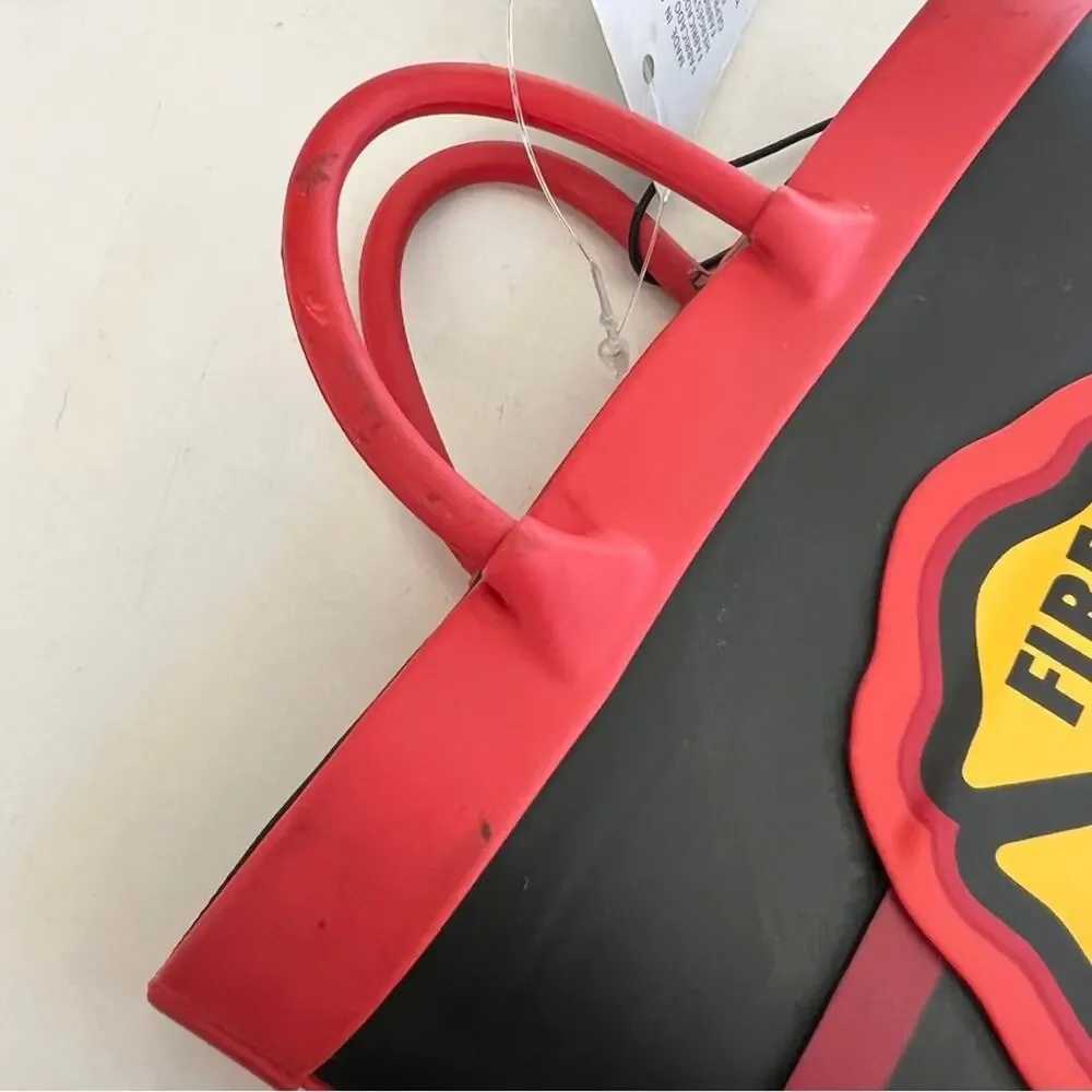 Kids Fire Chief Rain Boots - Red & Black